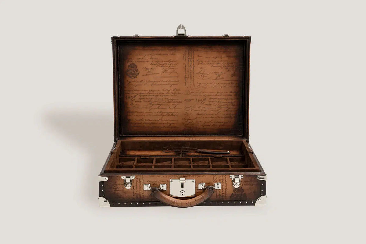 Watch Box - Trunk Parchment Brown-3-Le Remontoir