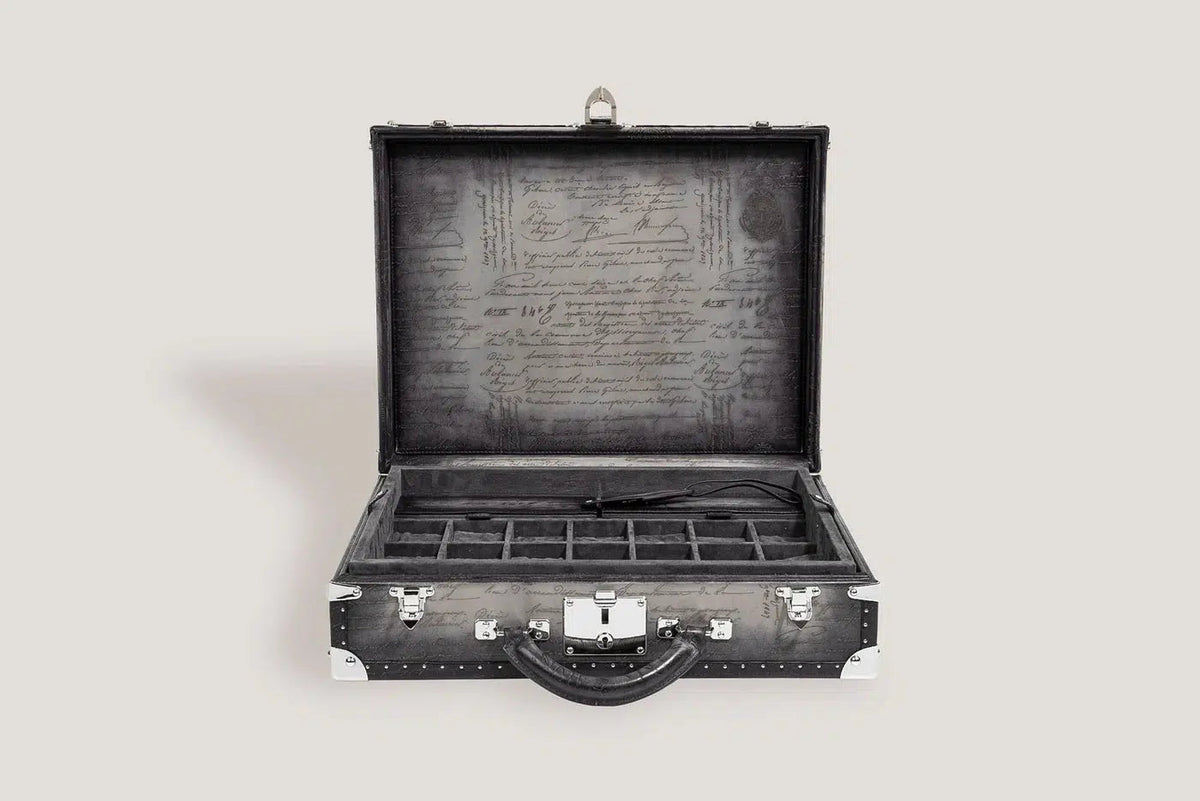 Watch Box - Trunk Parchment Grey-3-Le Remontoir