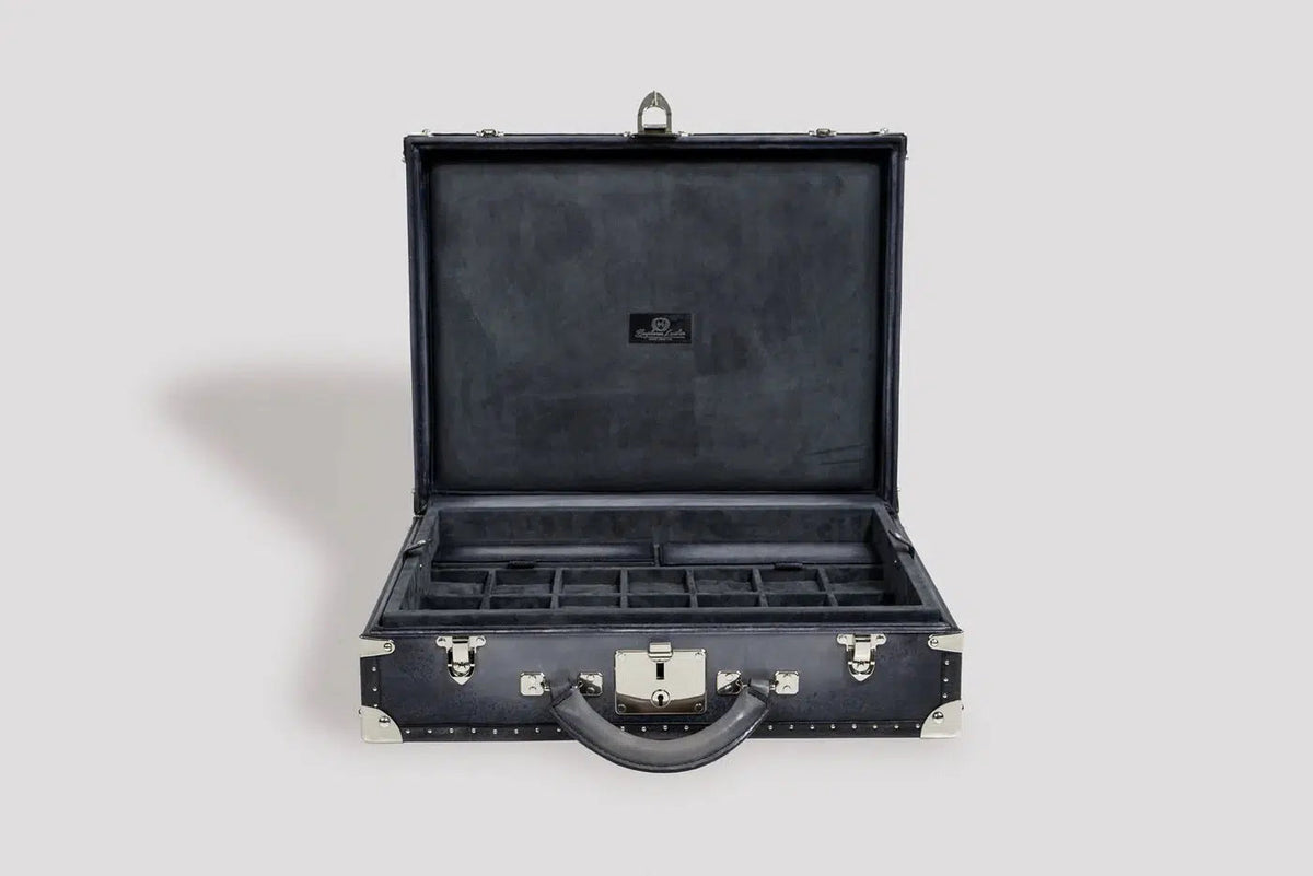 Watch Box - Trunk Patina Grey-3-Le Remontoir