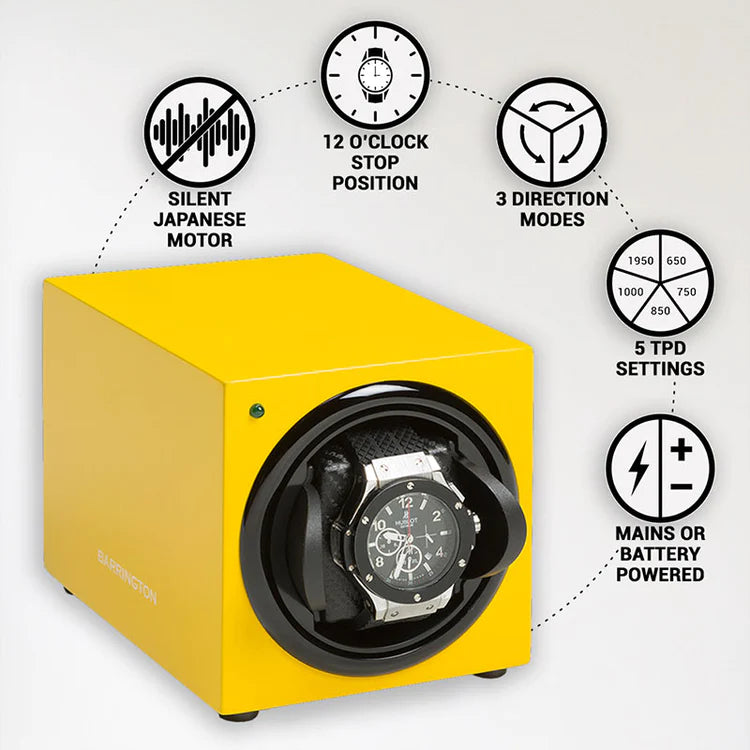 Watch Winder - Barrington Electric Yellow-6-Le Remontoir
