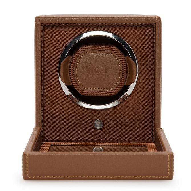 Watch Winder - Cognac Cube Cover-1-Le Remontoir