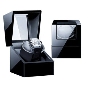 Watch Winder - Deluxe Black Swan-2-Le Remontoir