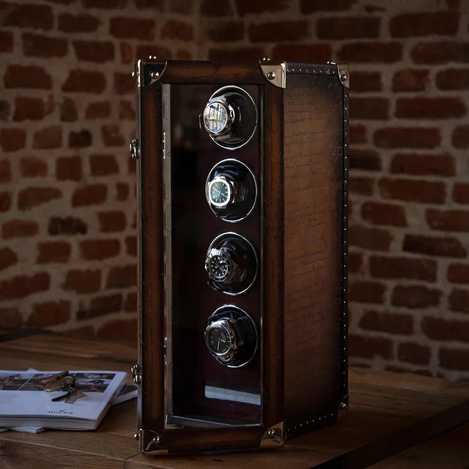 Watch Winder - Parchment Patina Java-1-Le Remontoir