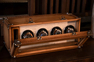 Watch Winder - Patina Honey Brown Quartet-7-Le Remontoir