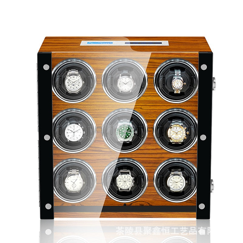 Watch Winder - Premium Brown 9 Slots-1-Le Remontoir