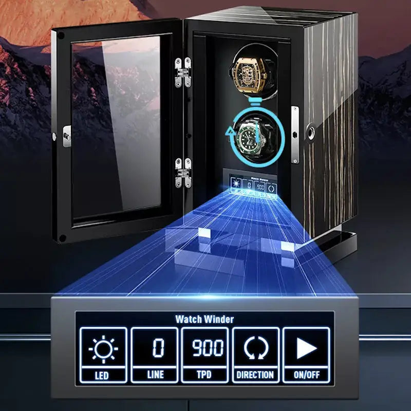 Watch Winder - Sextet Prestige Wooden-2-Le Remontoir