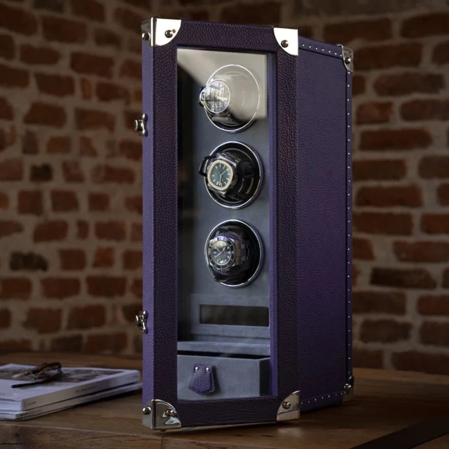 Watch Winder - Togo Purple-1-Le Remontoir