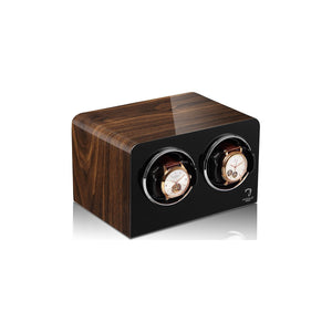 Watch Winder - Walnut Bedside Duo-3-Le Remontoir