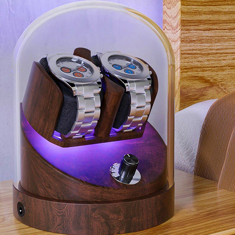 Watch Winder - Walnut Bell Dome-5-Le Remontoir